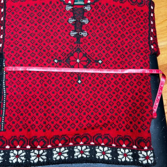 Dale Of Norway Haukeli Pullover Sweater Faire Isle Nordic 100% Wool Red Small - Picture 11 of 15
